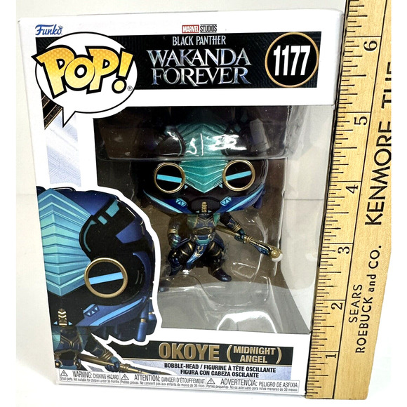 Funko Pop! OKOYE Midnight‎ Angel Marvel Black Panther Wakanda Forever 1177 NEW - Picture 6 of 9